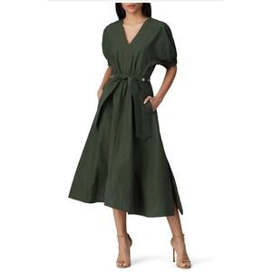 3.1 Phillip Lim Gathered Sleeve Utility Dress in Green